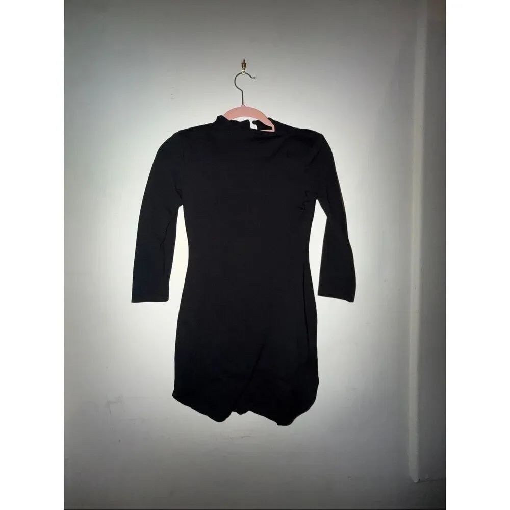 Bobbi Rocco black long sleeve mini dress size S